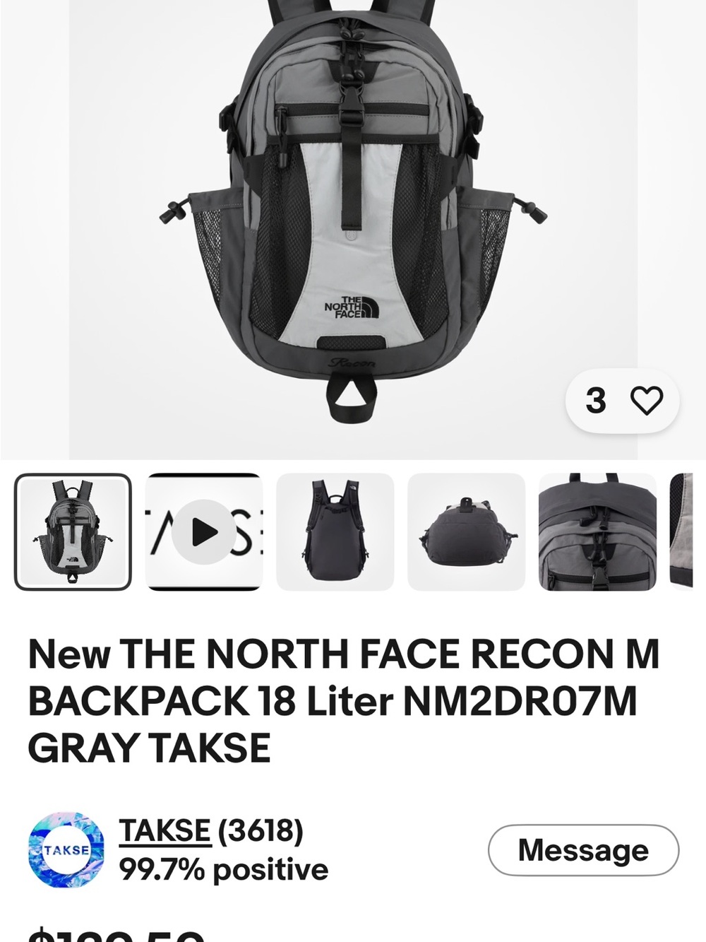 The North Face Gray and Black Recon M Backpack
